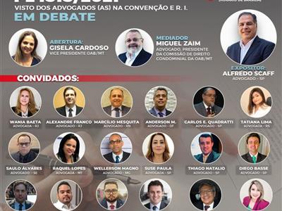 Foto da Notícia: Live debate lei que amplia mercado de trabalho para advocacia na área condominial